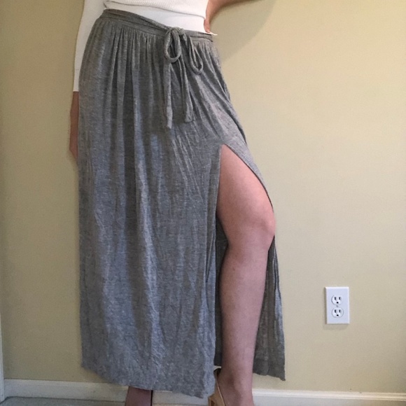 Robert Rodriquez Jersey Side Slit Maxi Skirt - Picture 2 of 5